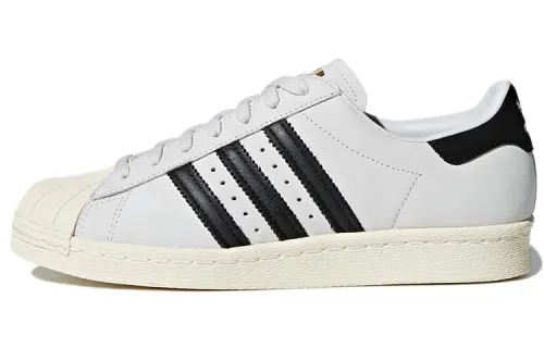 Adidas Originals SUPERSTAR 80s Comfortable Low top Skateboard Shoes Women's Gray Black