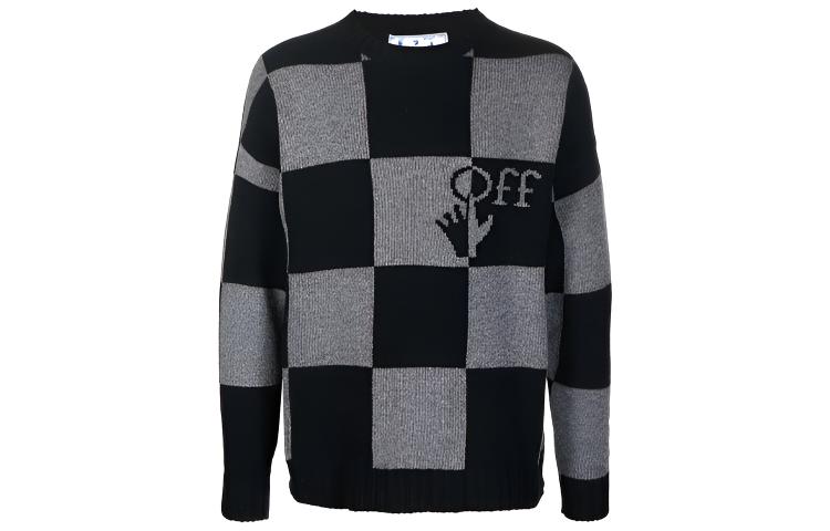 OFF-WHITE Checkerboard Logo Intarsia-knit Jumper