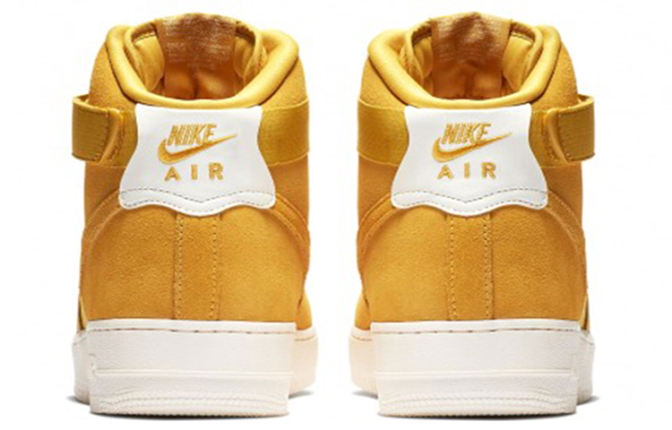 Мужские кроссовки Nike Air Force 1 Suede (желто-белые) — фото 5