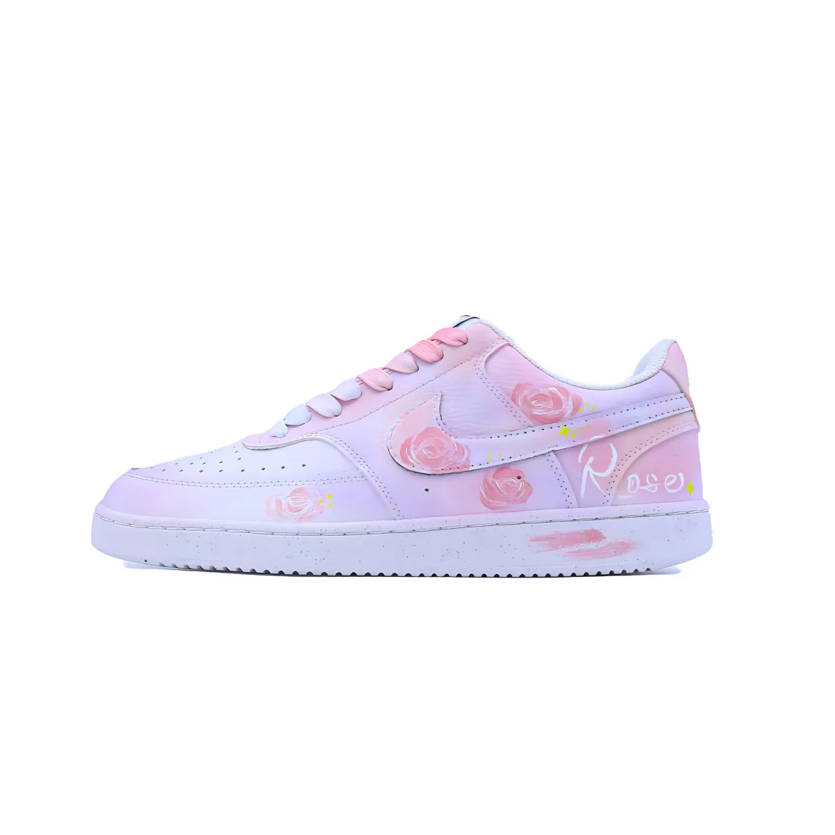 Nike Court Vision Low Singularity, In The Name Of Rose Abrasion Resistant Low top Skateboard Shoes Women's Pink