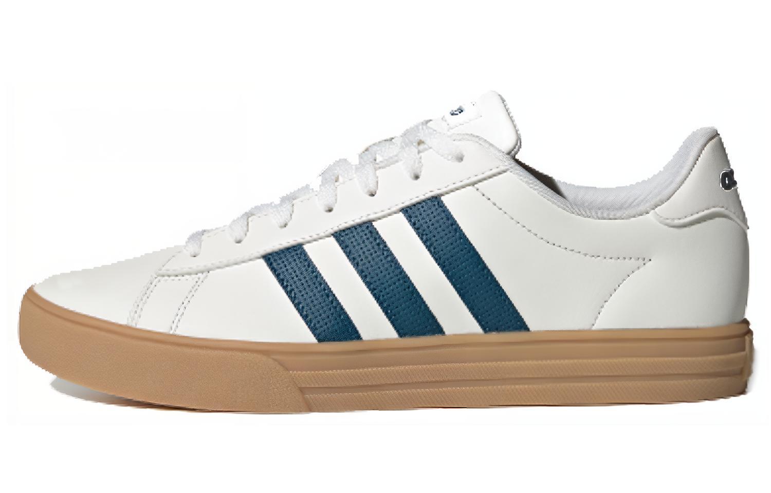 Мужские кеды adidas neo Daily 2.0 (бело-коричнево-синие) — Белый / коричневый / синий — фото 1