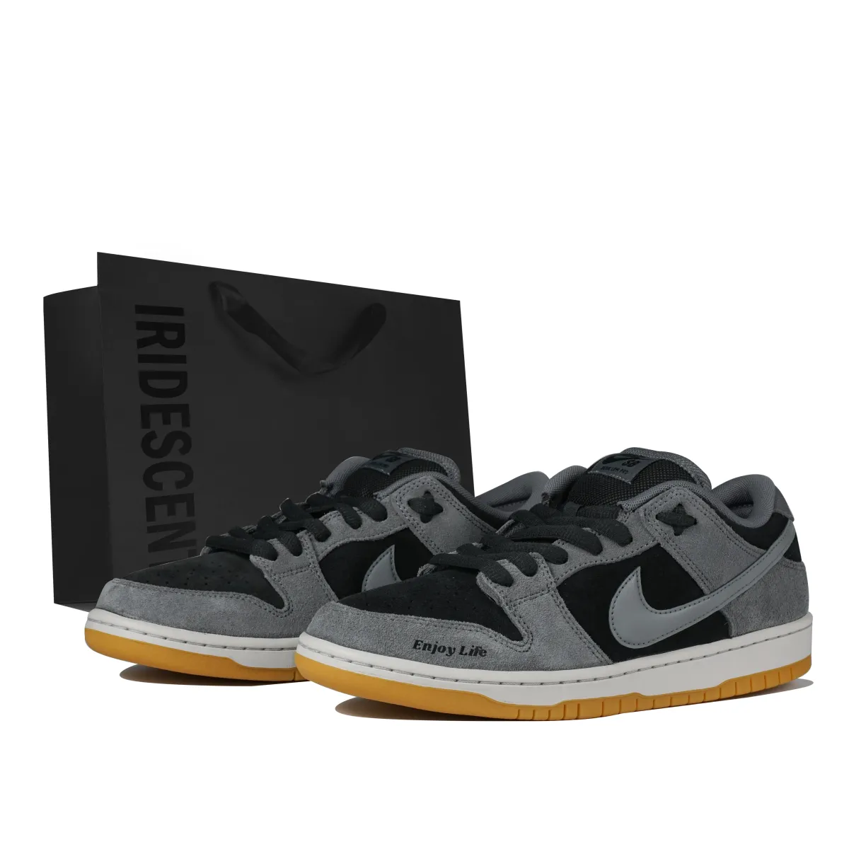 Nike Dunk SB Slip Resistant Cushioning Slip Resistant Cushioning Low top Skateboard Shoes Unisex Gray Black