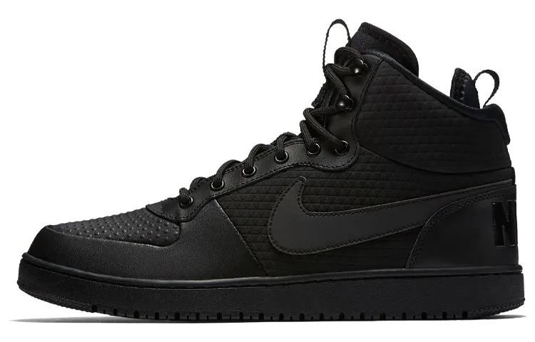 Nike Court Borough Mid Winter Triple Black