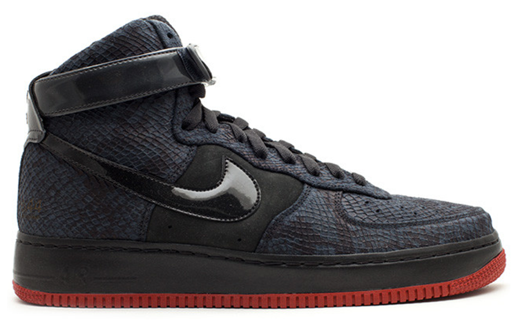 Мужские кроссовки Nike Air Force 1 Eddie Cruz West Coast (черно-красные) — Чёрный / чёрный / красный / белый — фото 2