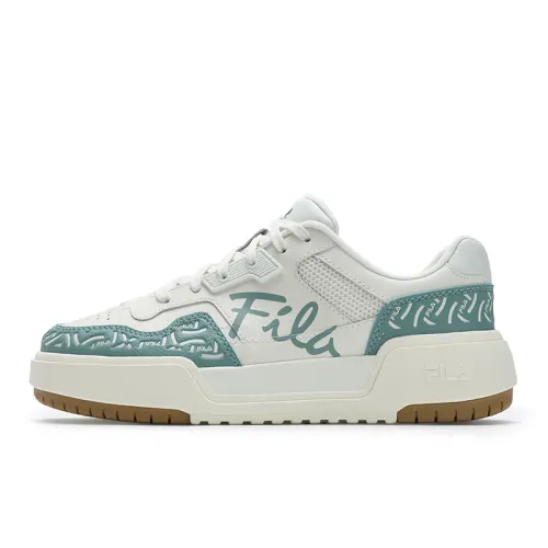 FILA CAMPUS Abrasion Resistant Low top Skateboard Shoes Women's White Green