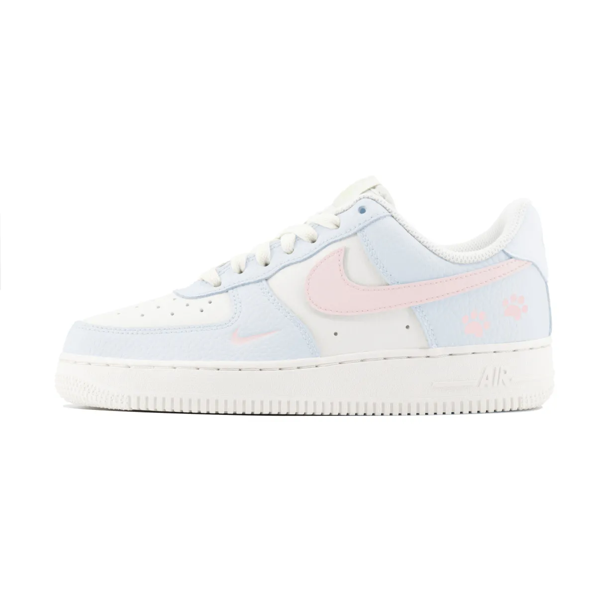Nike Air Force 1 Concrete Boys Low top Skateboard Shoes Unisex Blue Pink