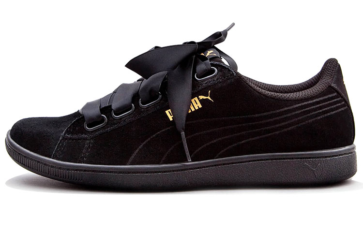 PUMA Vikky Ribbon Satin Black Women's