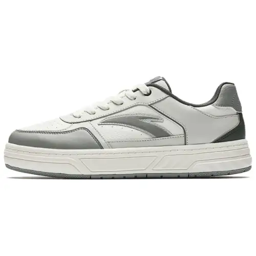 Anta Hundred Rivers Wear resistant And Lightweight Low top Skateboard Shoes Men's Ivory White Numbers Mist Granite Gray