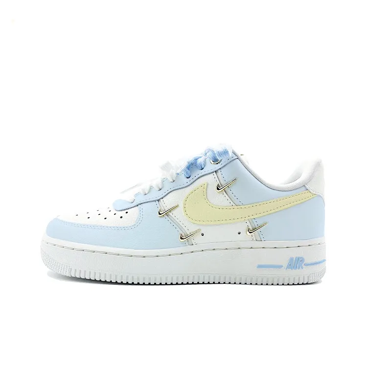 Nike Air Force 1 Abrasion Resistant Low top Skateboard Shoes Women's Blue