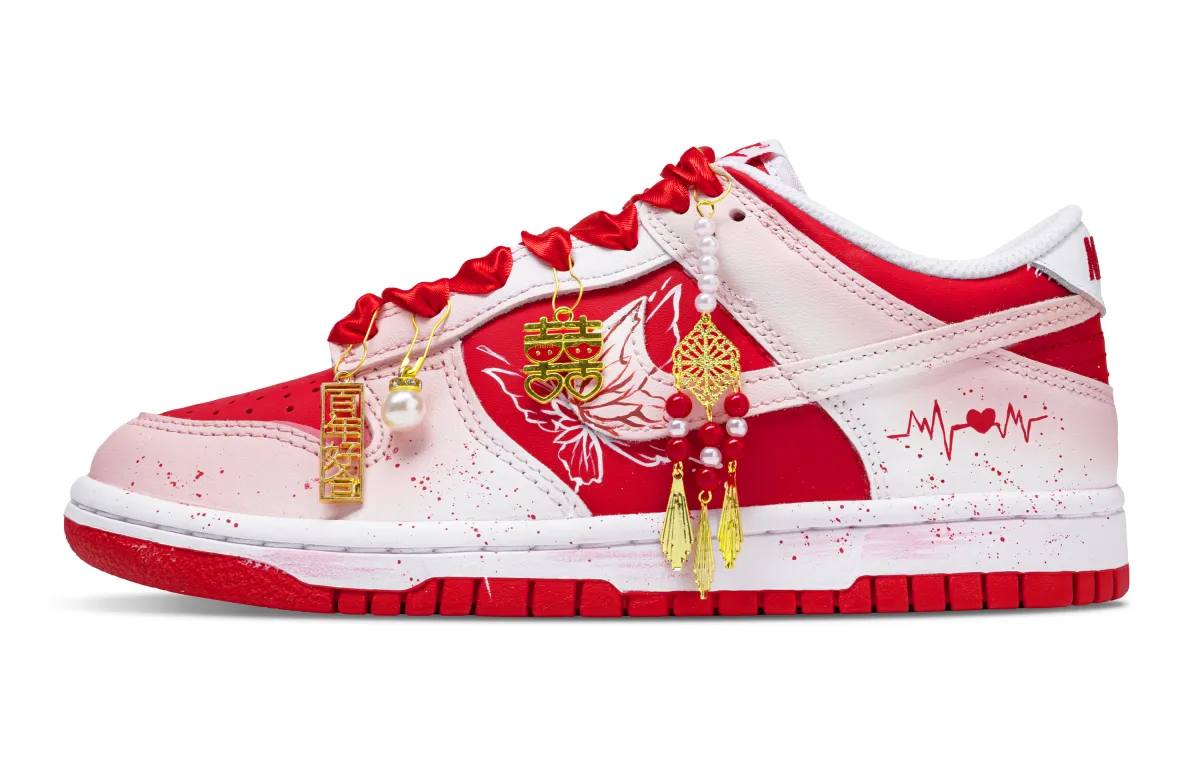 Nike Dunk Love Forever Cushioning Low top Skateboard Shoes Women's Red