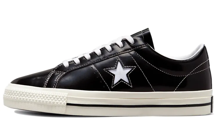 Converse ONE STAR Slip Resistant Cushioning Abrasion Resistant Low top Skateboard Shoes Unisex Black