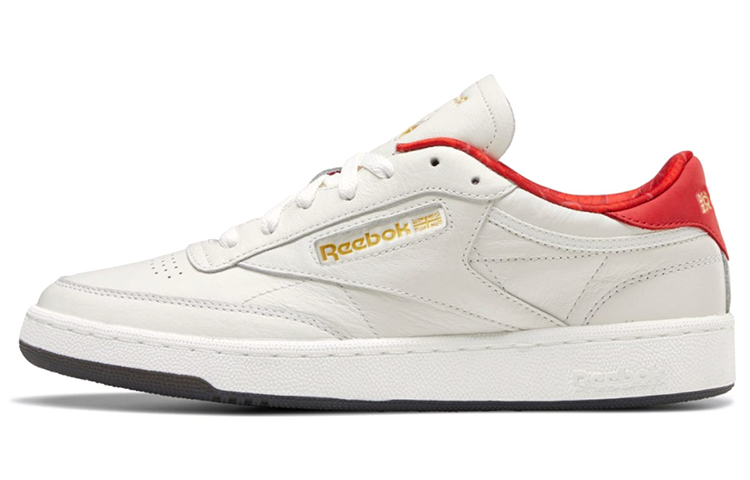 Кеды Reebok Club C (бело-красно-желтые)