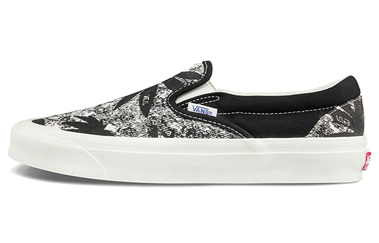 Vans Slip-on series LX canvas acid wash style trendy and versatile casual low-top sneakers same style for men and women black