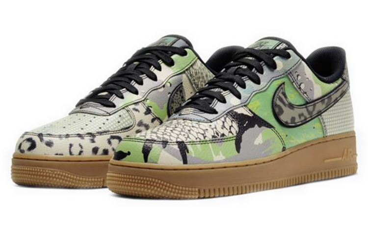 Кроссовки Nike Air Force 1 QS City of Dreams (зеленые) — Коричневыйзелёный — фото 3