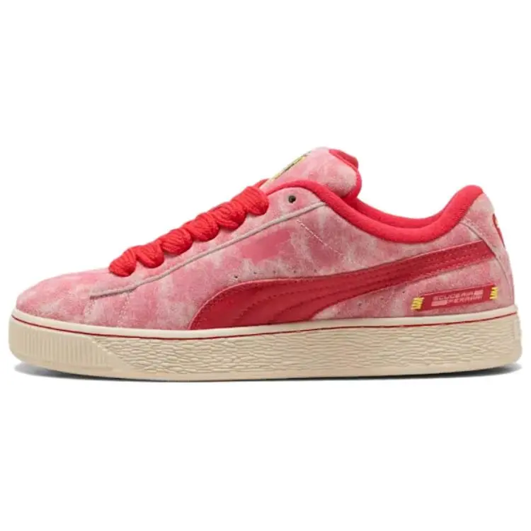 PUMA Scuderia Ferrari Abrasion Resistant Abrasion Resistant Low top Skateboard Shoes Men's Pink