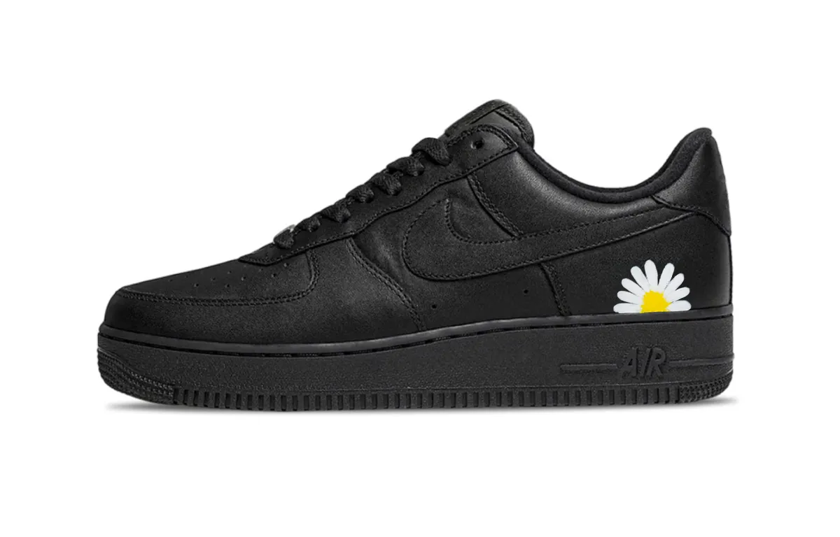 Nike Air Force 1 Abrasion Resistant Abrasion Resistant Low top Skateboard Shoes Unisex Black