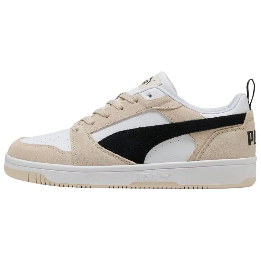 PUMA Rebound V6 Abrasion Resistant Abrasion Resistant Low top Skateboard Shoes Men's White