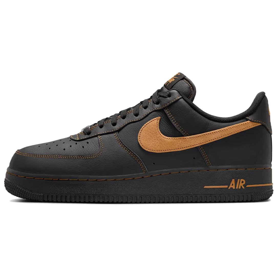 Мужские кроссовки Nike Air Force 1 Low (черно-коричневые)