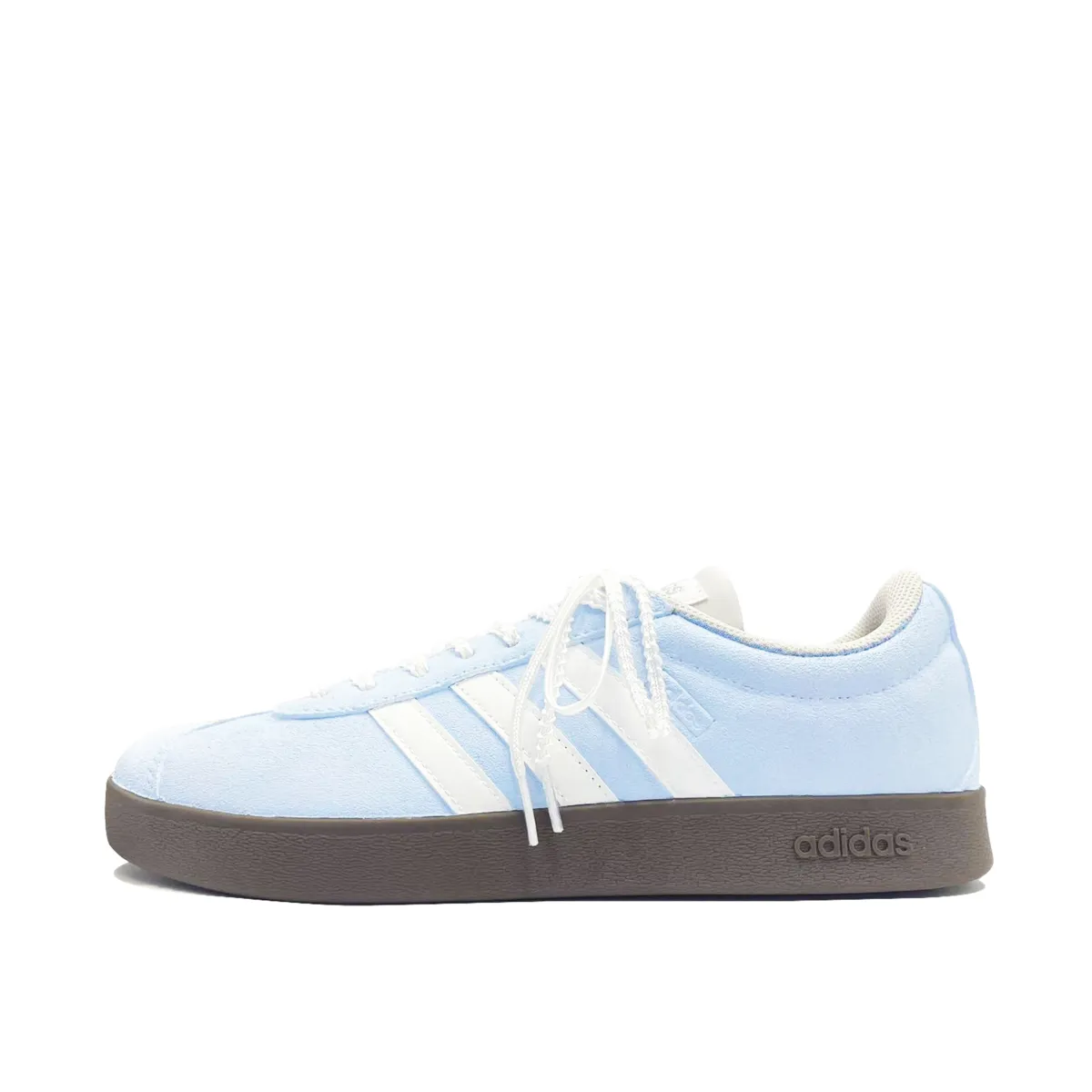 Adidas VL COURT 2.0 Blue Beads Leather Coverage Abrasion Resistant Coverage Abrasion Resistant Low top Skateboard Shoes