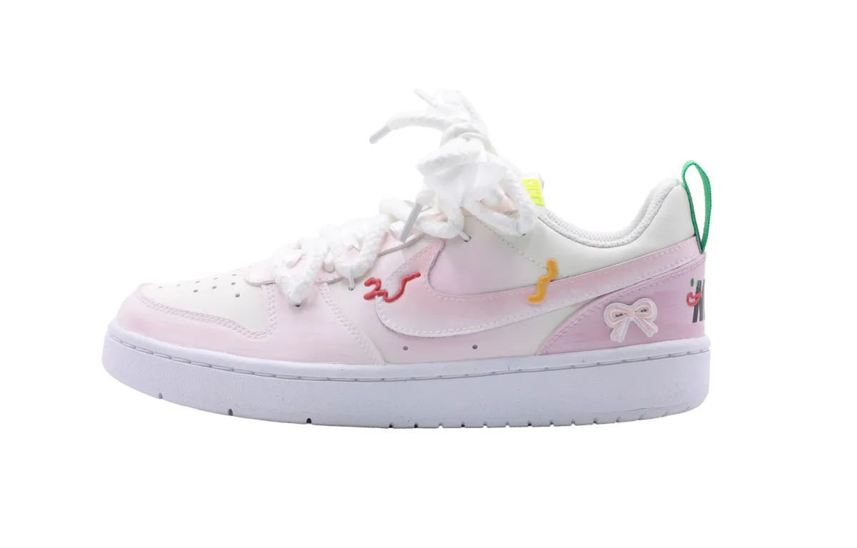 Nike Court Borough Pink Ink This Summer Slip Resistant Abrasion Resistant Slip Resistant Abrasion Resistant Low top