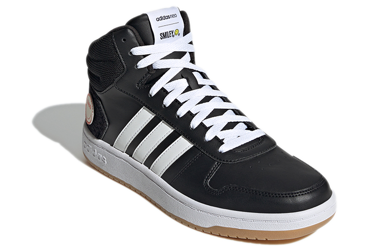 Мужские кроссовки adidas neo Hoops 2.0 Mid (черно-белые) — Чёрный / белый — фото 3