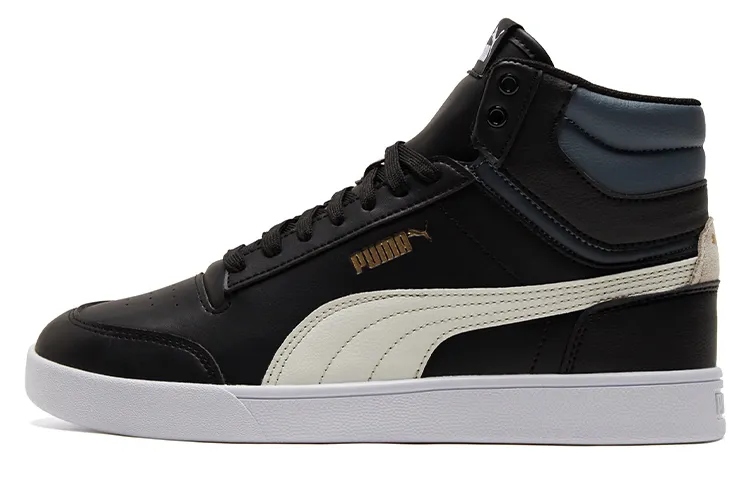 PUMA Unisex Shuffle Mid Top Sneakers Black/White