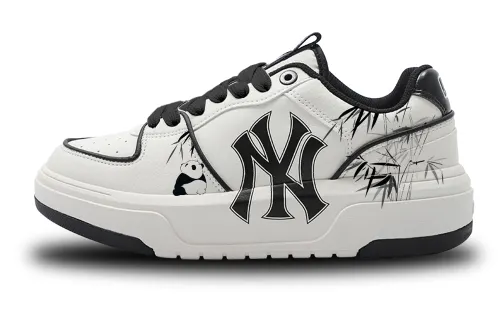 MLB Chunky Liner Emo Panda Cushioning Slip Resistant Abrasion Resistant Lightweight Height Increasing Low top