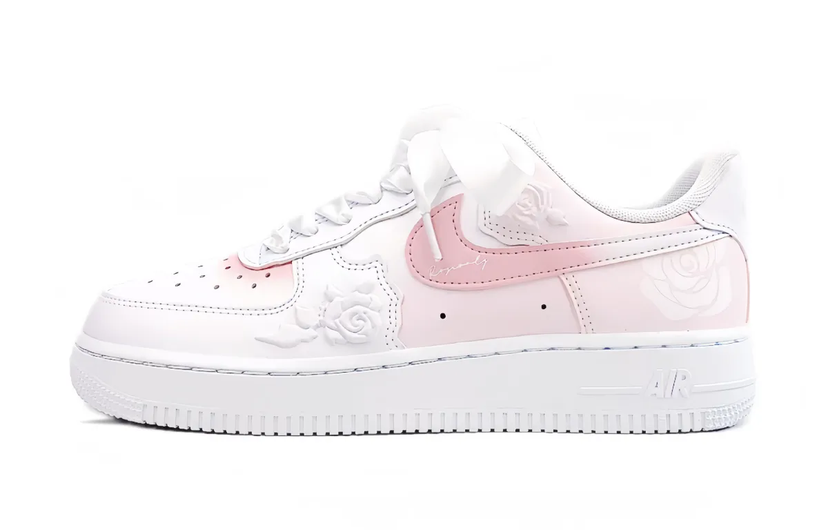 Nike Air Force 1 Leather Slip Resistant, Abrasion Resistant, Lightweight Low top Skateboard Shoes Women's Pink