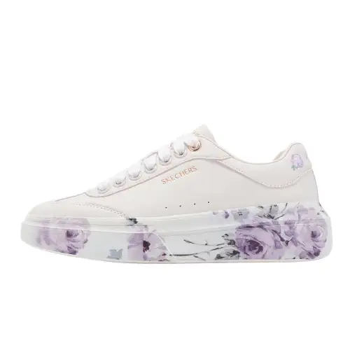 Skechers Cordova Classic Abrasion Resistant Breathable Low top Skateboard Shoes Women's Beige White Purple