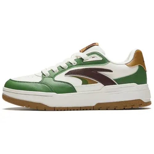 Anta 982 Abrasion Resistant Low top Skateboard Shoes Men's White Green Brown