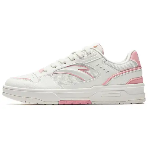 Anta Lieyan1.0 Breathable Lightweight Height Increasing Low top Skateboard Shoes Women's White Pink