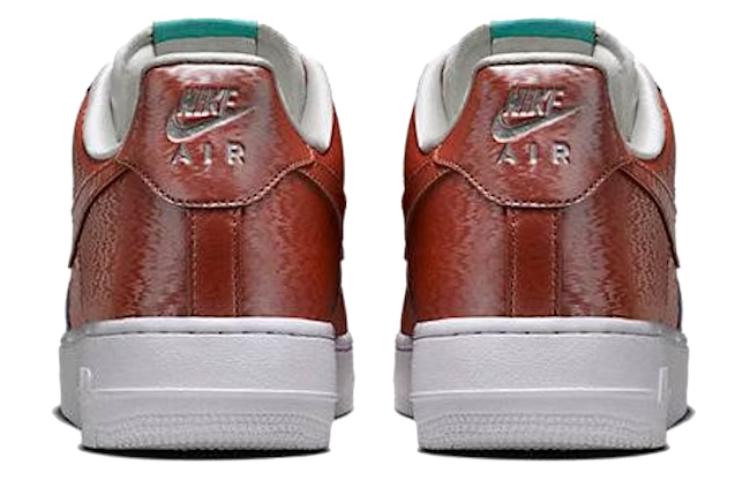 Мужские кеды Nike Air Force 1 (красно-коричневые) — фото 4