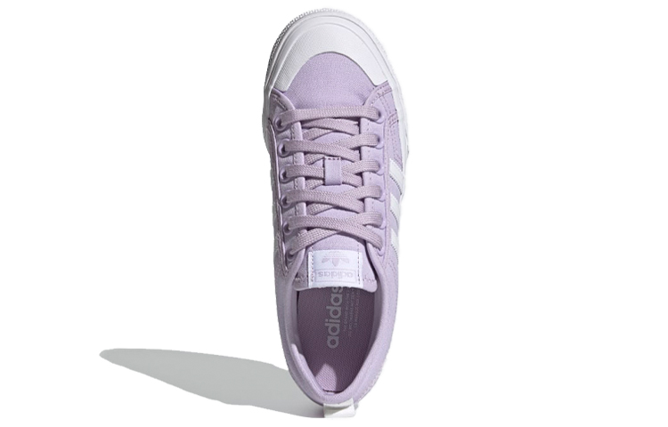 Женские кеды adidas originals NIZZA Platform (лилово-белые) — фото 5
