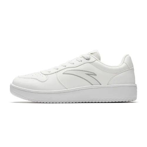 Anta Light Course Cushioning Abrasion Resistant Cushioning, Wear Resistant Low top Skateboard Shoes Men's White