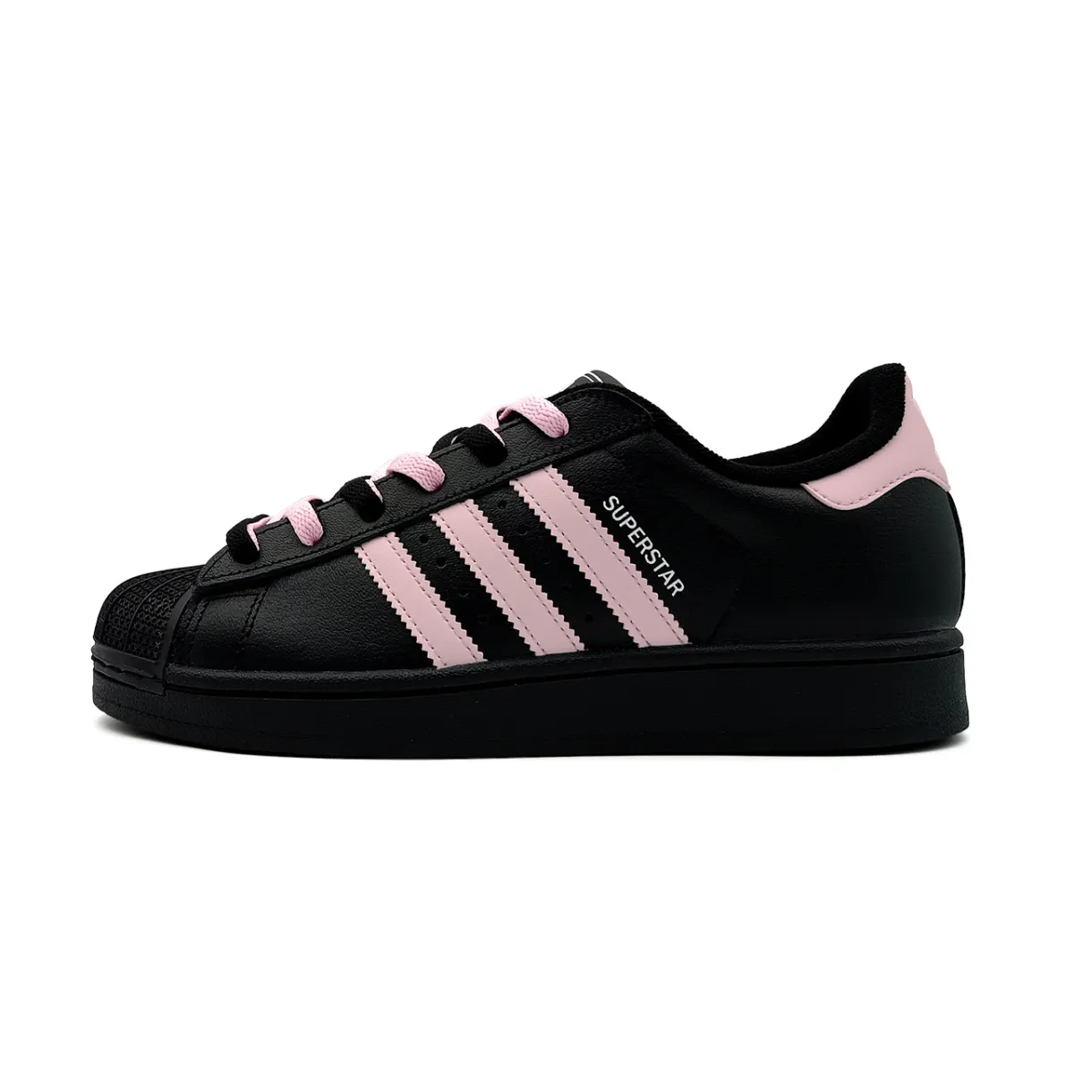 Adidas Originals Superstar Low top Skateboard Shoes Women's Black Pink