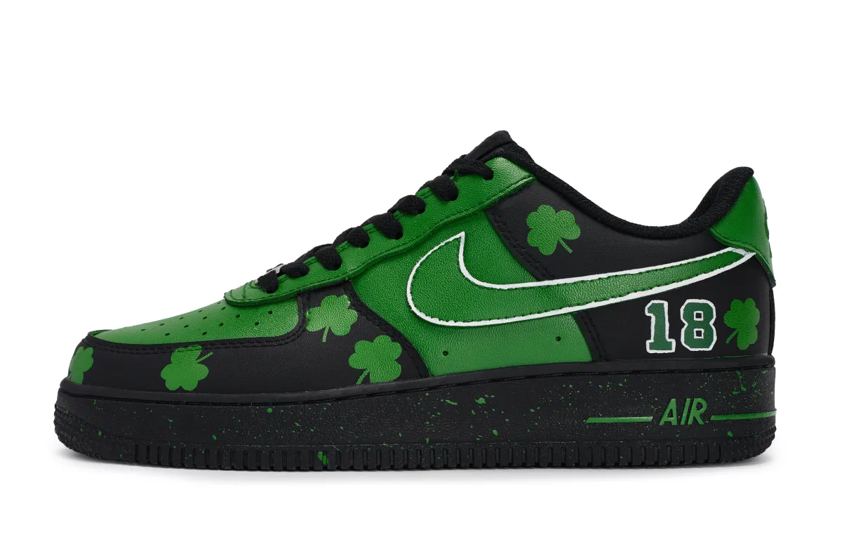 Nike Air Force 1 07 Miracle Pen, Green Army Home Abrasion Resistant Low top Skateboard Shoes Unisex Black Green