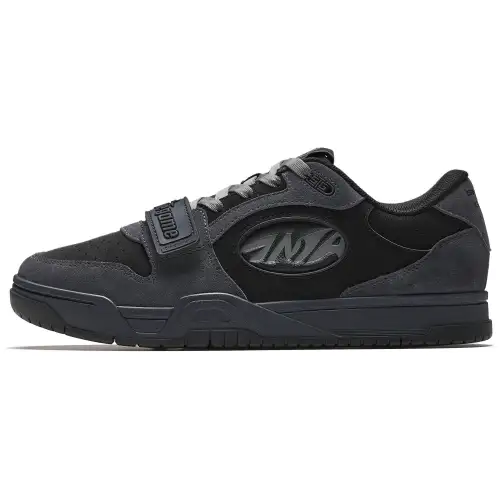 Anta STG Artificial Leather Slip Resistant Abrasion Resistant Low top Skateboard Shoes Men's Black Gray