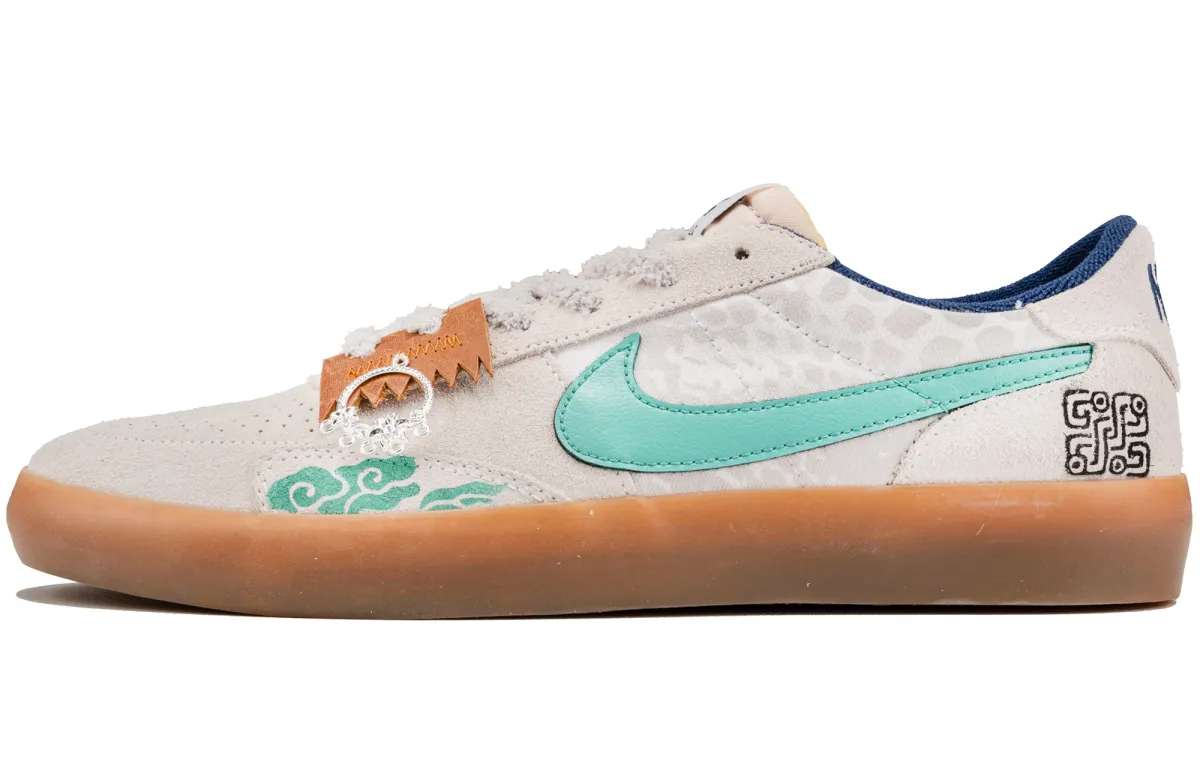 Nike Heritage Thermal Slip Resistant And Abrasion Resistant Low top Skateboard Shoes Unisex Beige White Green