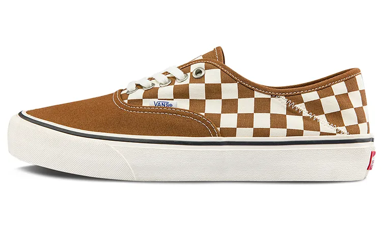 Vans Authentic Low Tops Casual Skateboarding Shoes Unisex Brown White