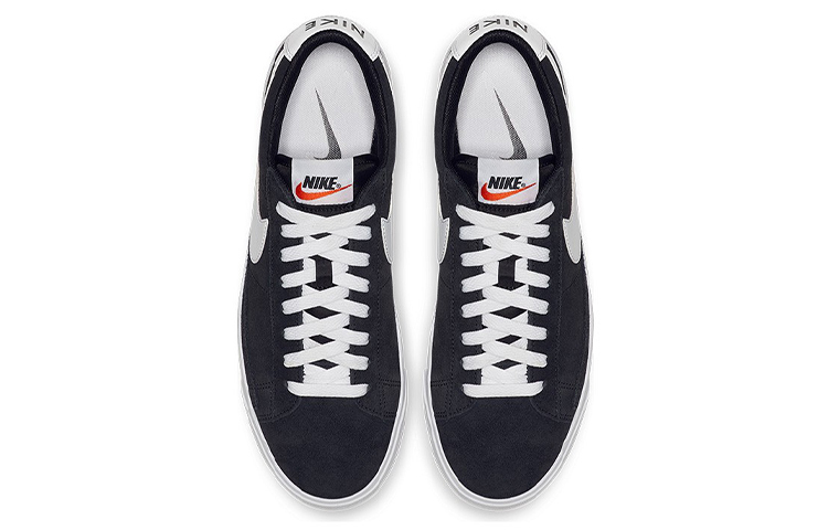 Кеды Nike Blazer PRM VNTG Suede (черный / белый) — Чёрный / белый — фото 4