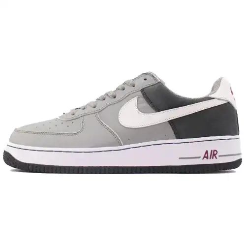 Nike Air Force 1 Slip Resistant Abrasion Resistant Low top Skateboard Shoes Unisex Gray White
