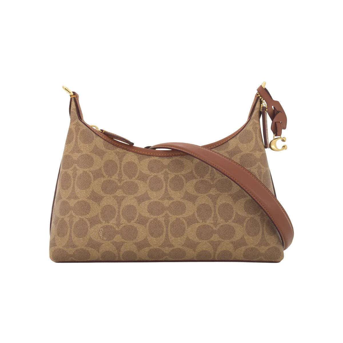 COACH Juliet Coated Canvas Shoulder Bag Medium Women's Brown