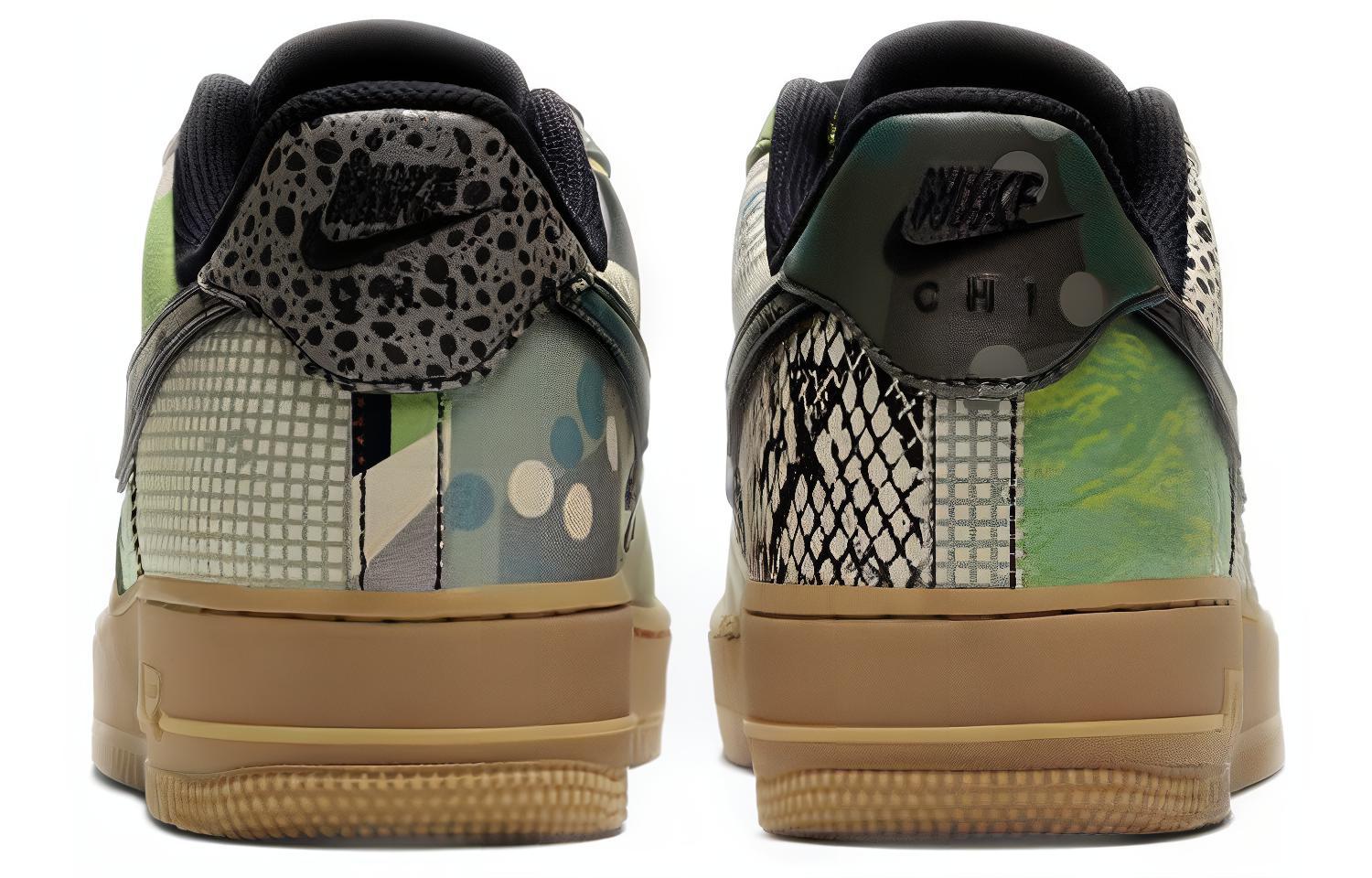 Кроссовки Nike Air Force 1 QS City of Dreams (зеленые) — Коричневыйзелёный — фото 5