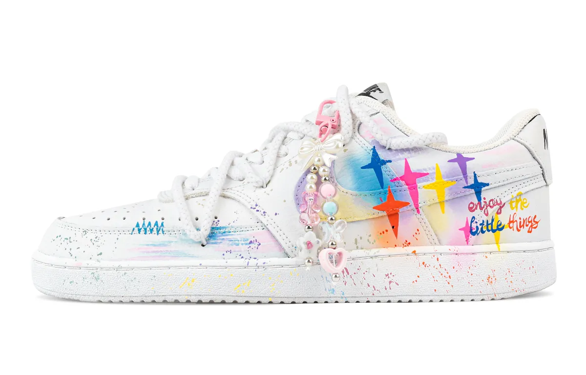 Nike Court Vision 1 MiYue Spoon Abrasion Resistant Low top Skateboard Shoes Men's White Blue Orange Yellow Pink Purple
