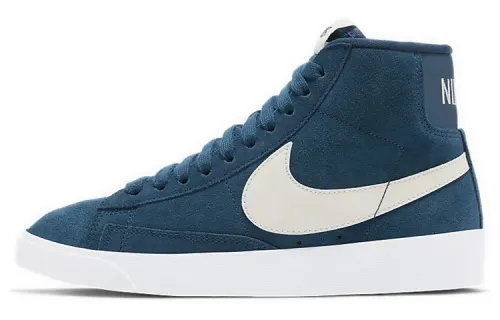 Nike Blazer Mid Vintage Suede Blue White Women's