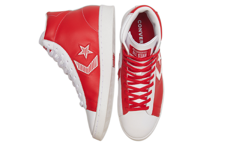 Высокие кеды Converse Cons Pro Leather Rivals (красно-белые) — Красныйбелый — фото 3