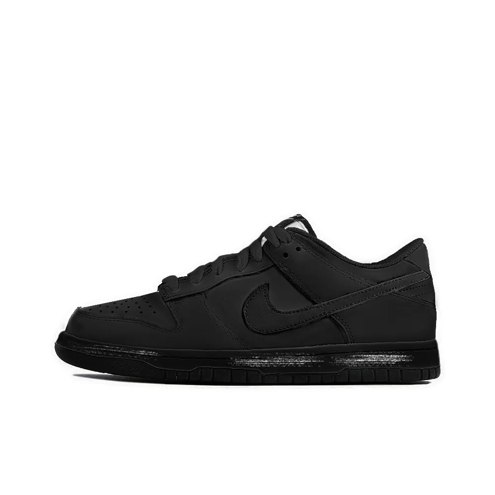 Nike Dunk Slip Resistant Abrasion Resistant Low top Skateboard Shoes Unisex Black