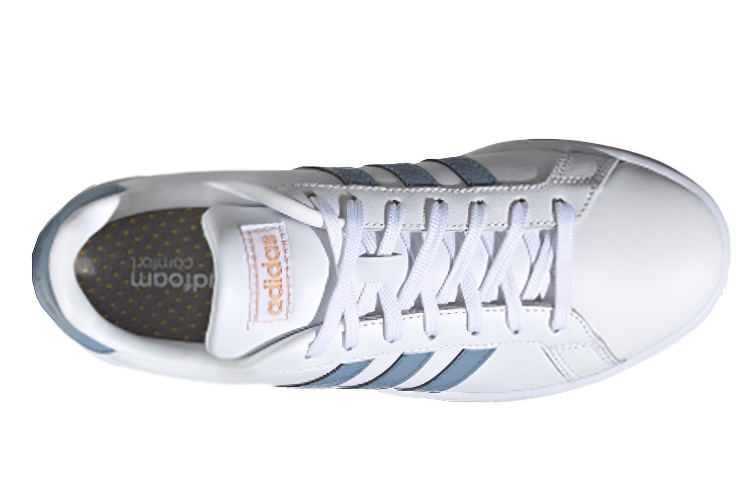 Женские кеды adidas neo GRAND COURT (бело-сине-серые) — Белый / синийсерый — фото 5