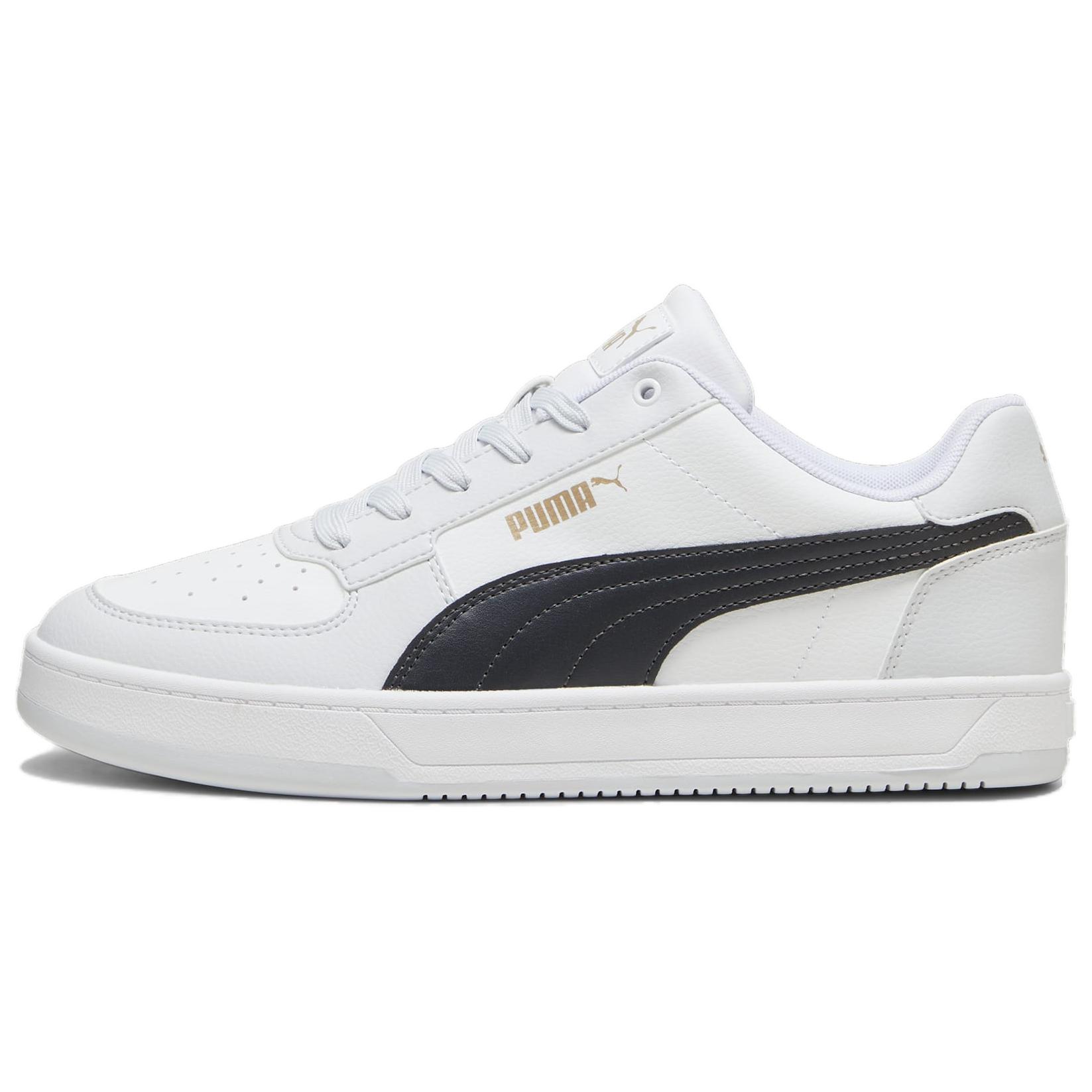PUMA Caven 2.0 Abrasion Resistant Low top Skateboard Shoes Unisex White Dense Gray Mist Silver