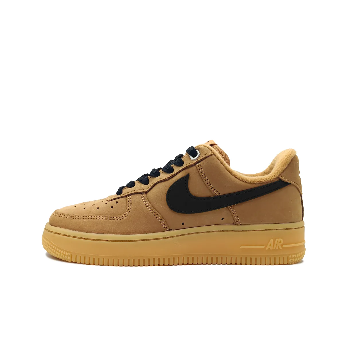 Nike Air Force 1 Wheat Shadow Black Brown Slip Resistant Abrasion Resistant Slip Resistant Abrasion Resistant Low top
